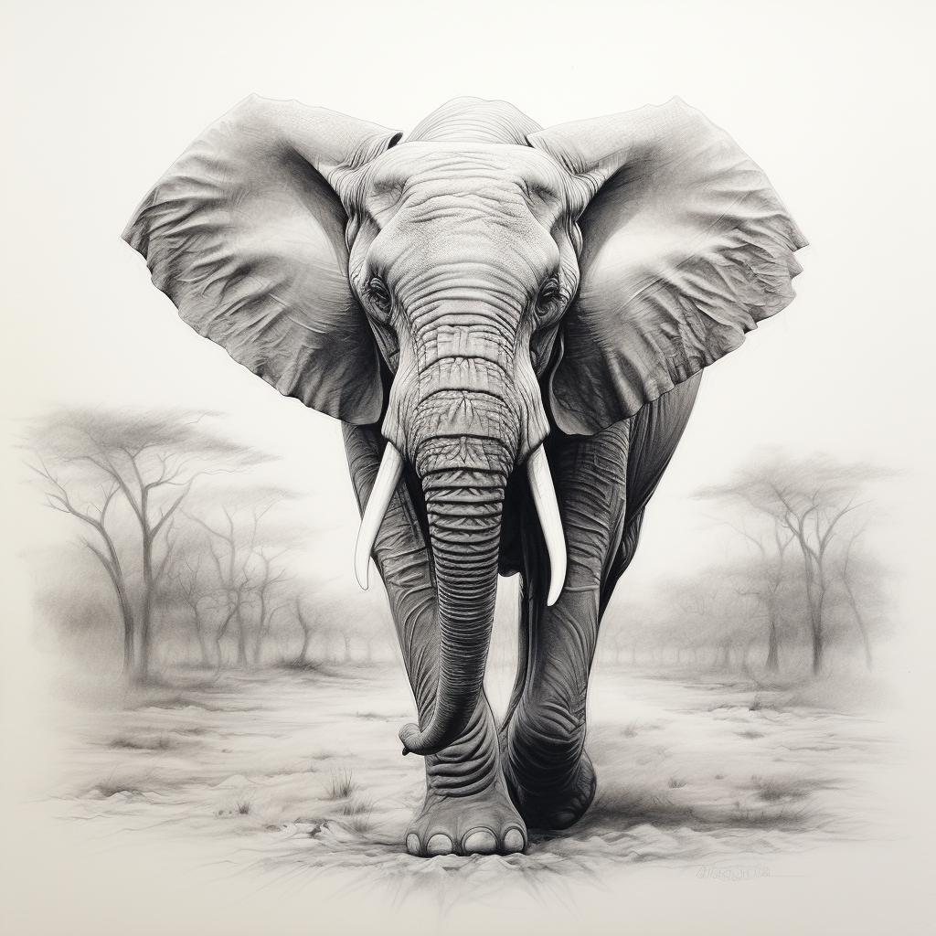 Dibujos a Lápiz de Elefantes