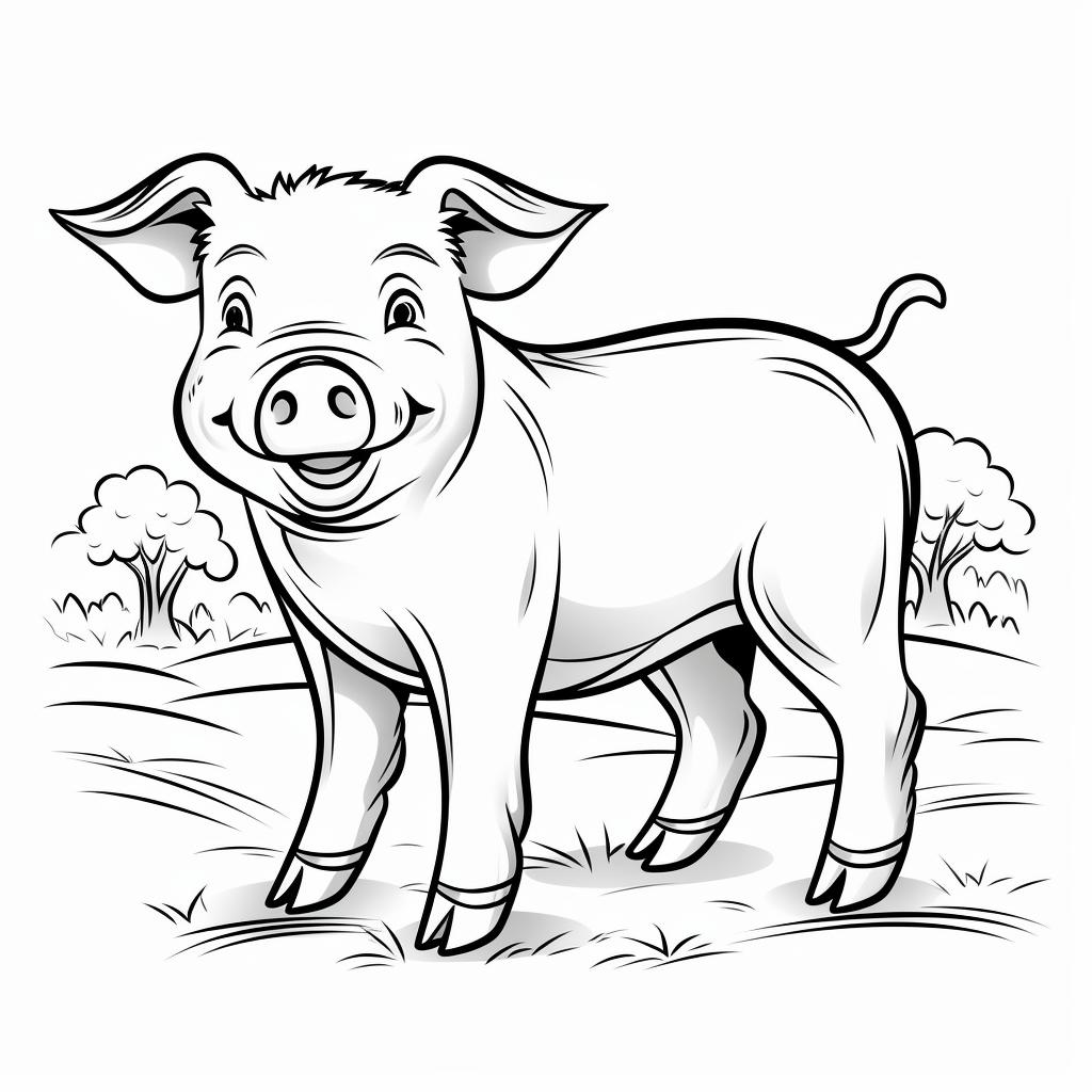 Cerdo dibujos para colorear