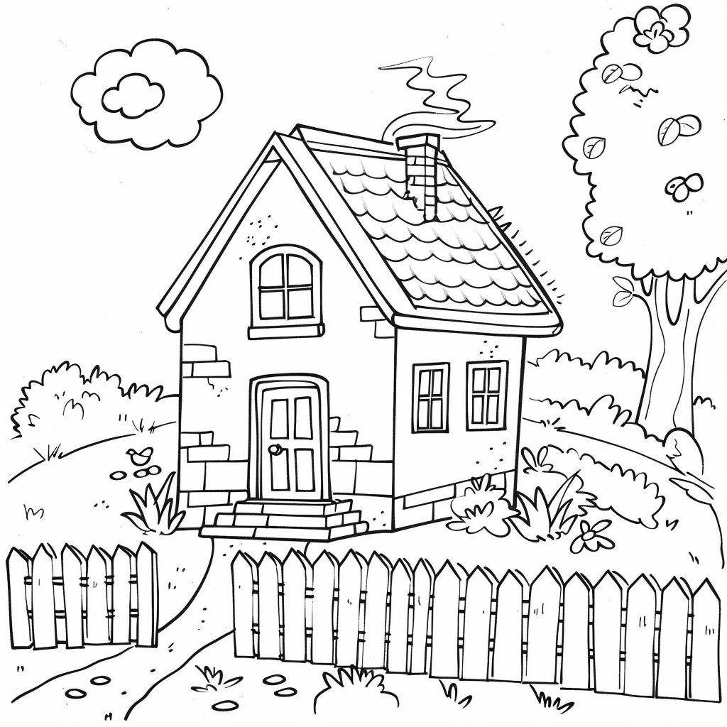 Casa dibujos para colorear
