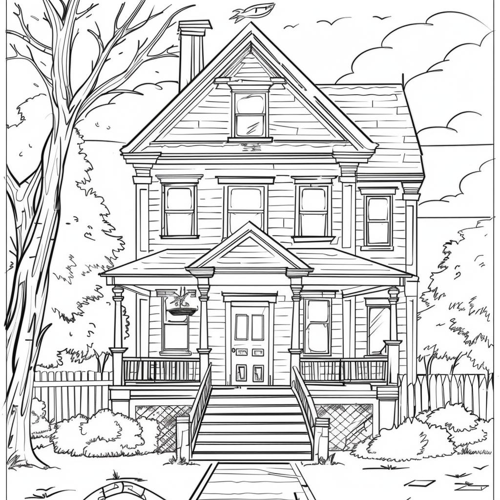 Casa dibujos para colorear
