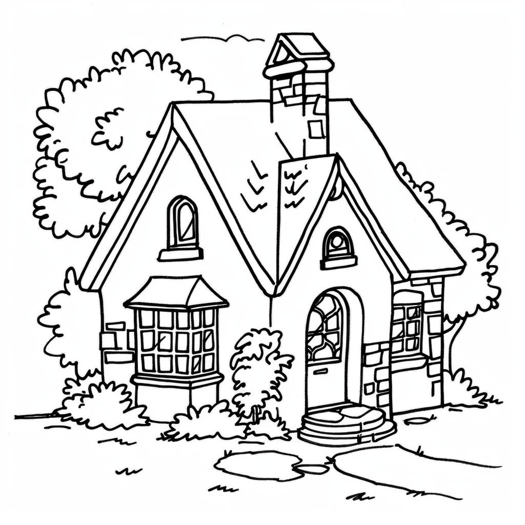 Casa dibujos para colorear
