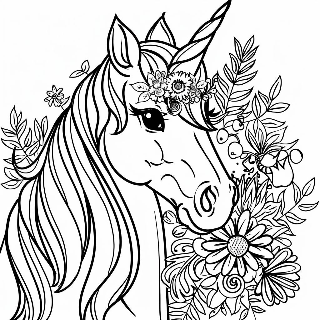 Unicornio dibujos para colorear