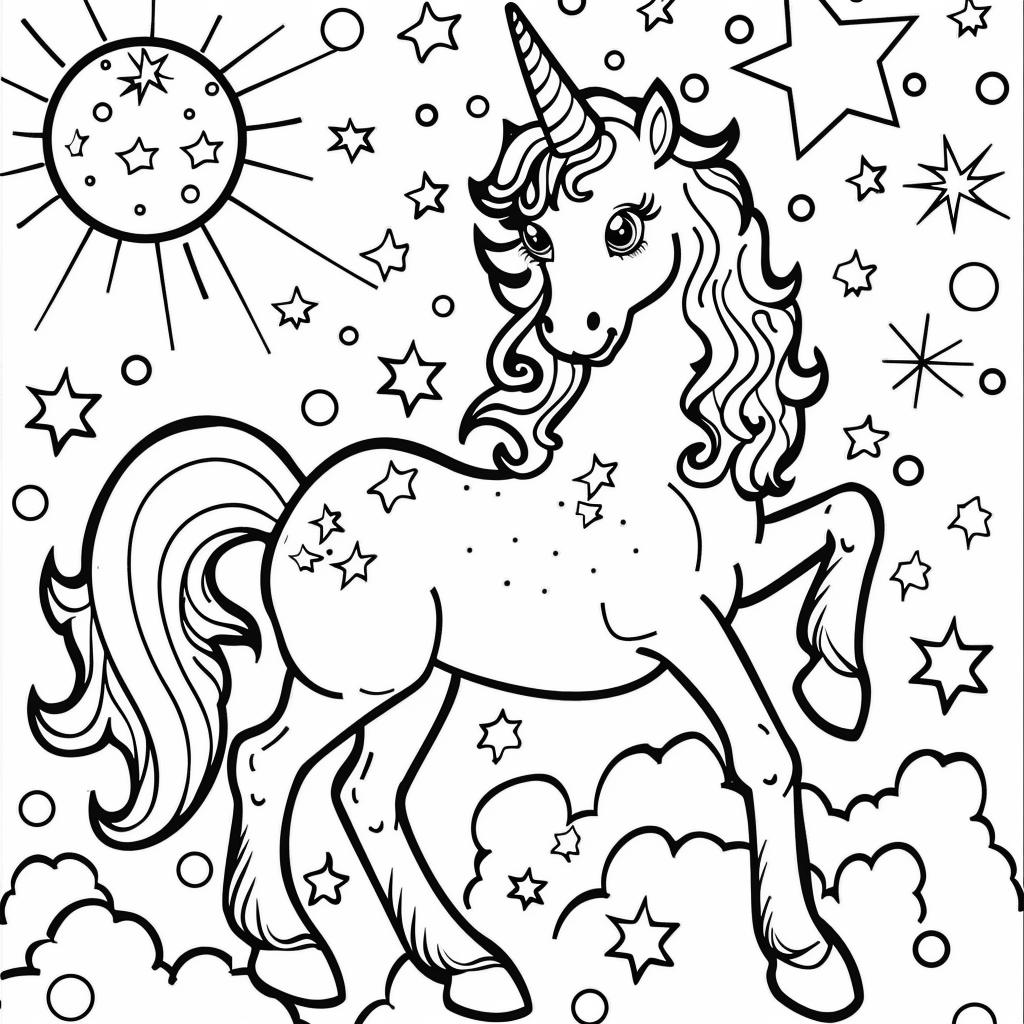 Unicornio dibujos para colorear