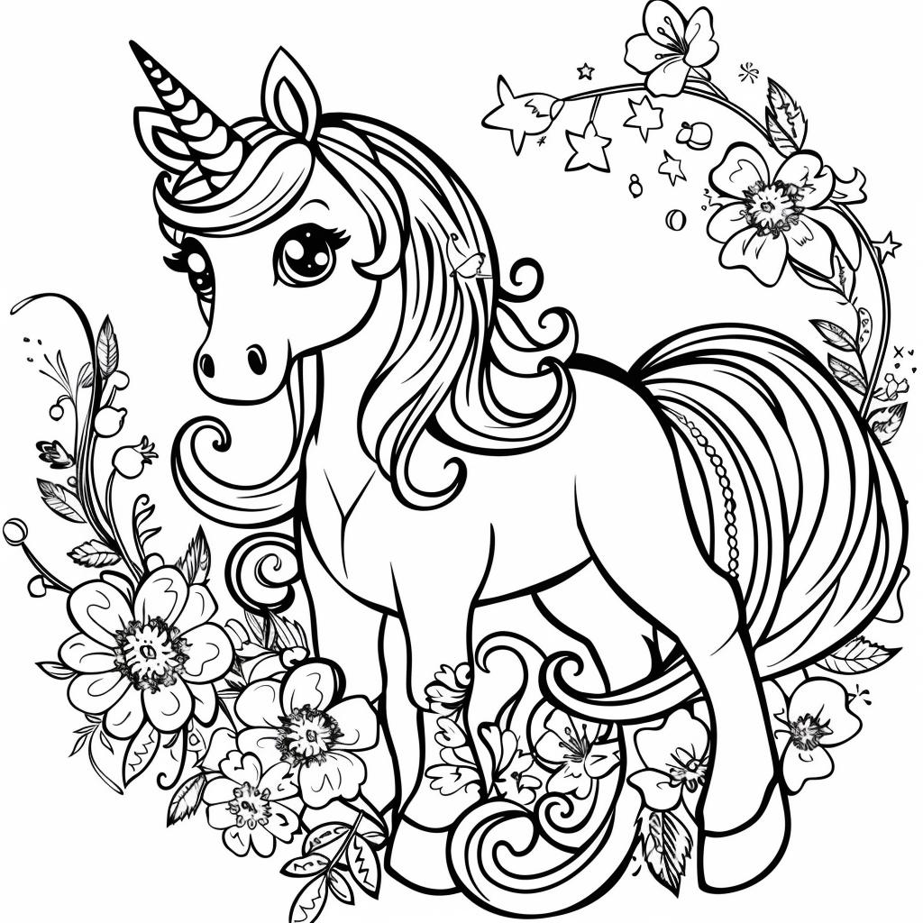 Unicornio dibujos para colorear
