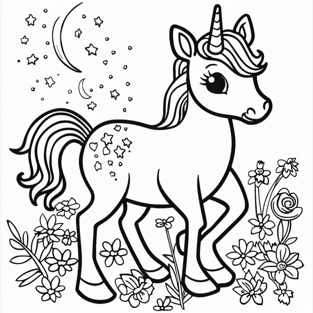 Unicornio dibujos para colorear