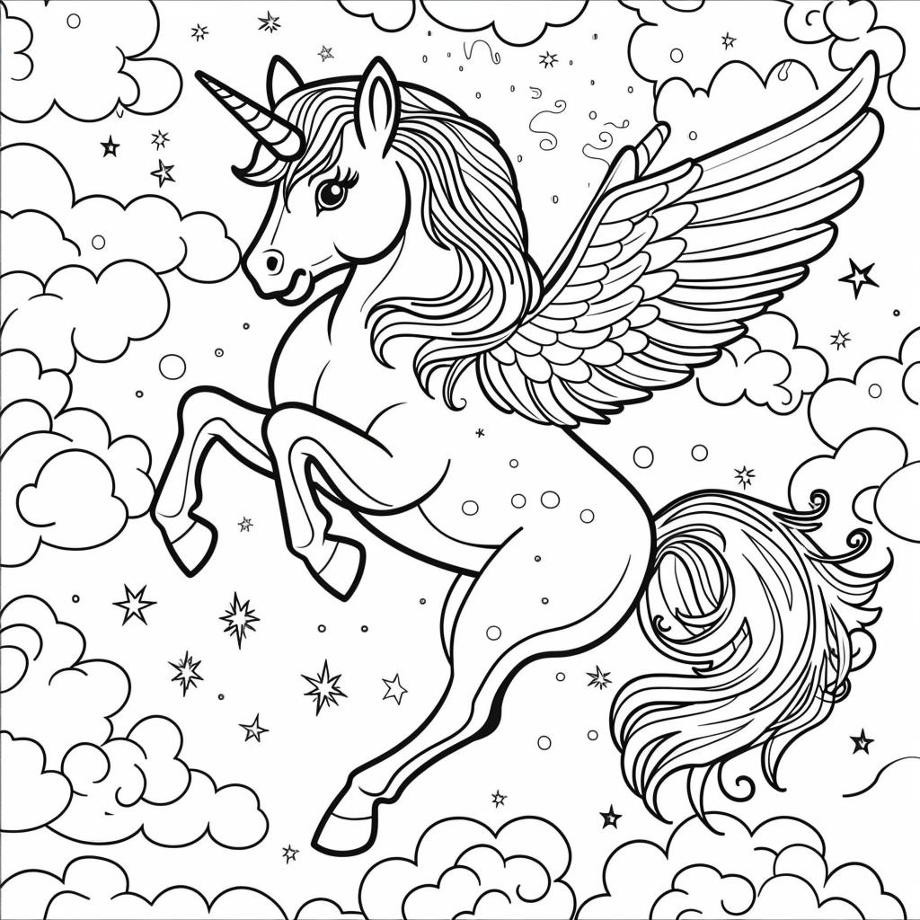 Unicornio dibujos para colorear