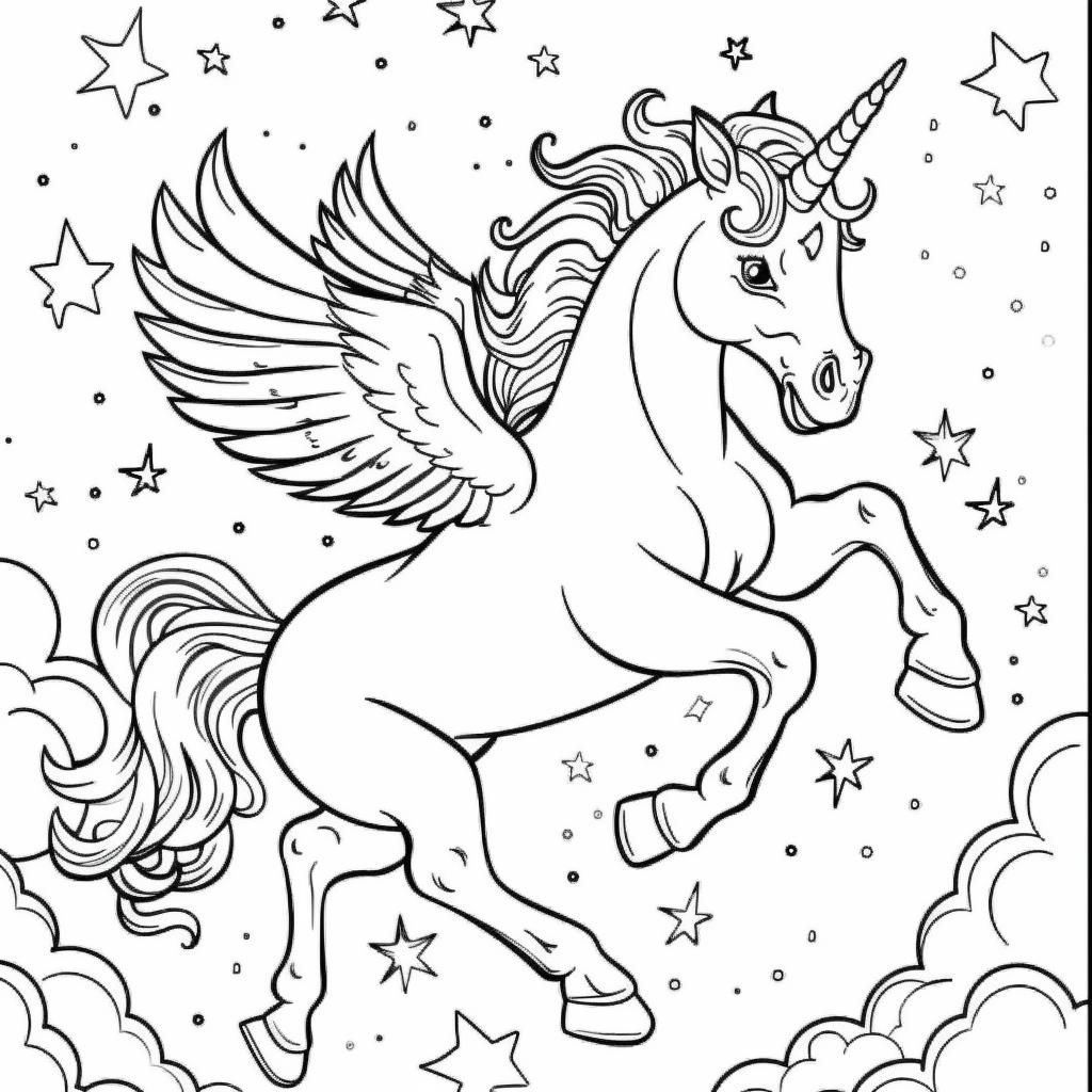 Unicornio dibujos para colorear