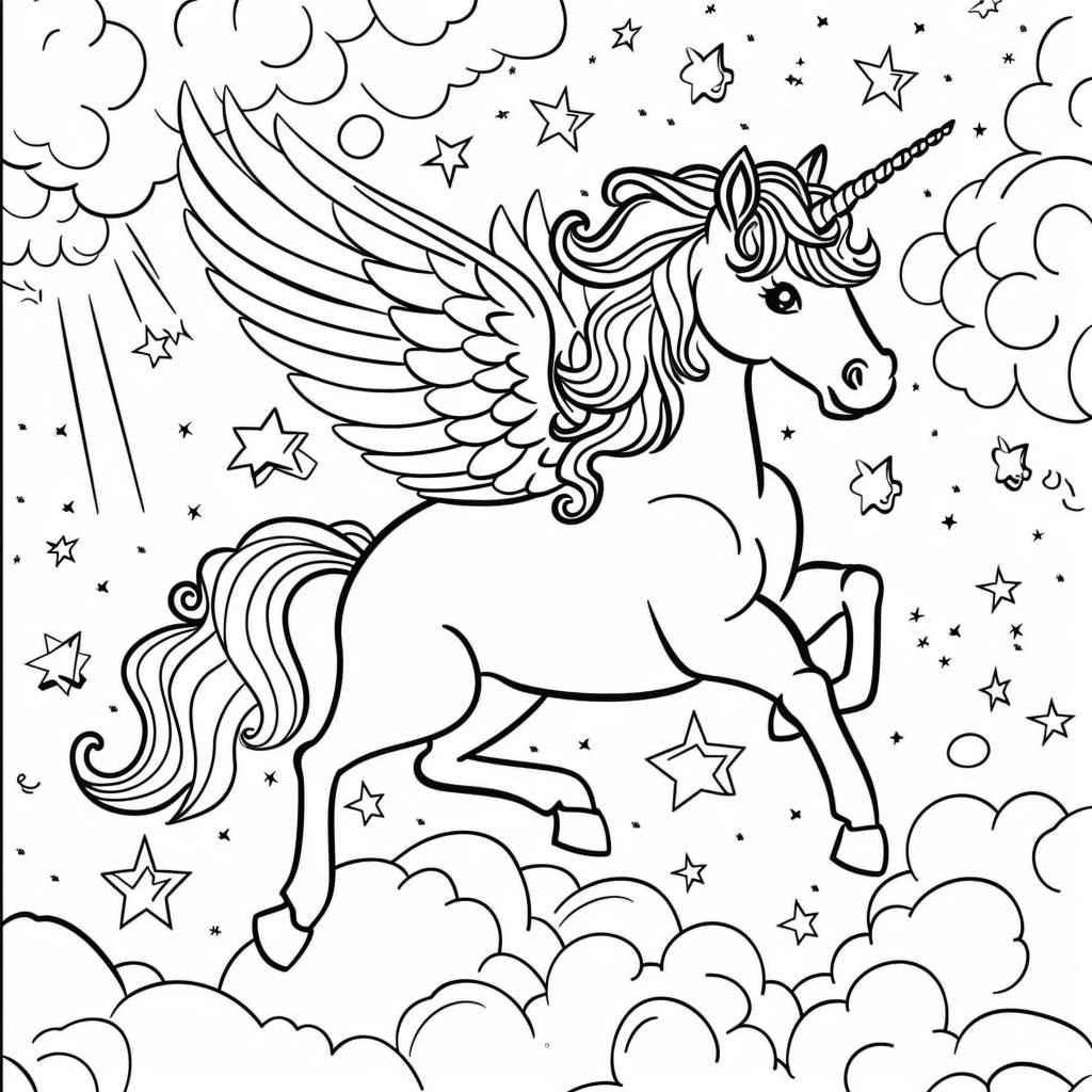Unicornio dibujos para colorear