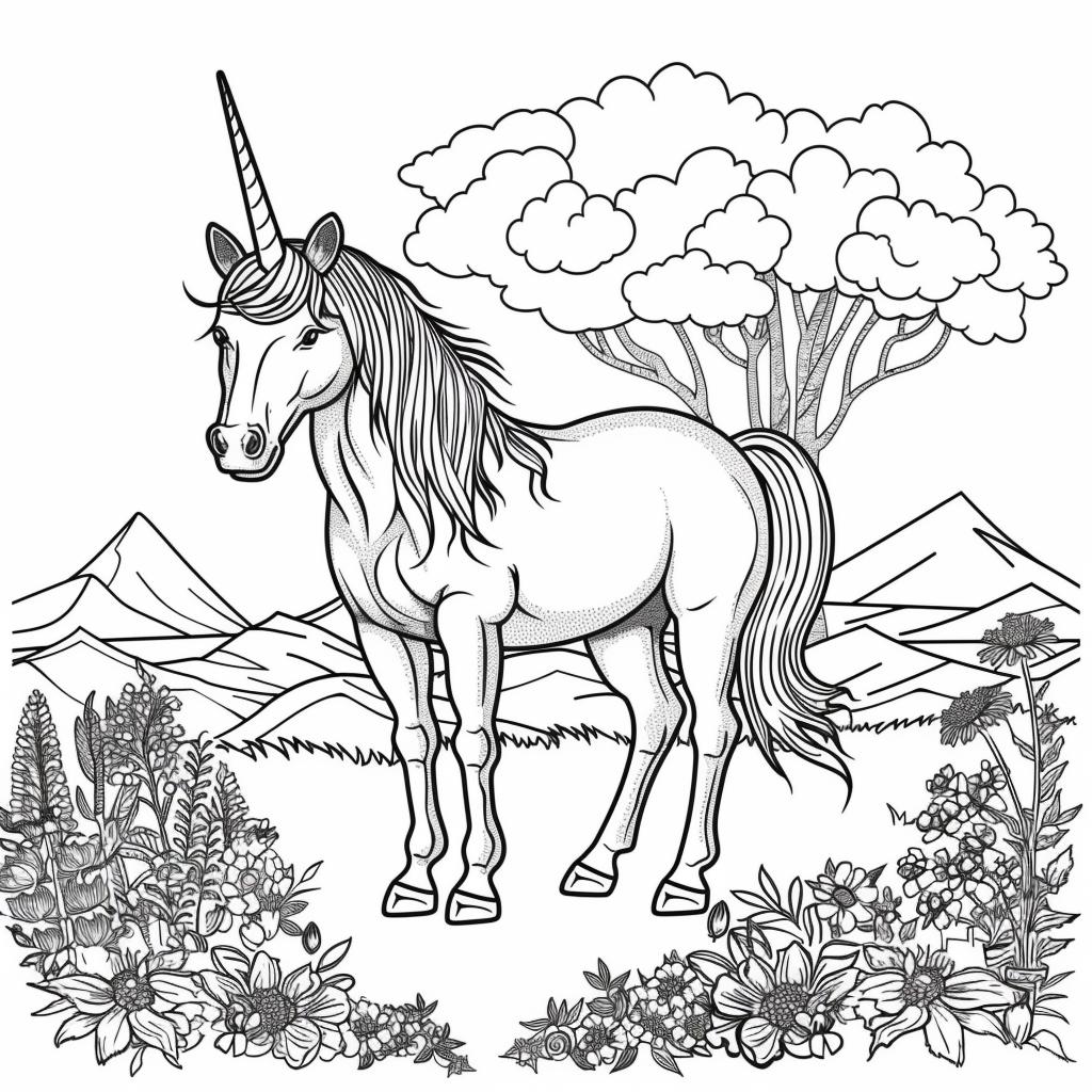 Unicornio dibujos para colorear
