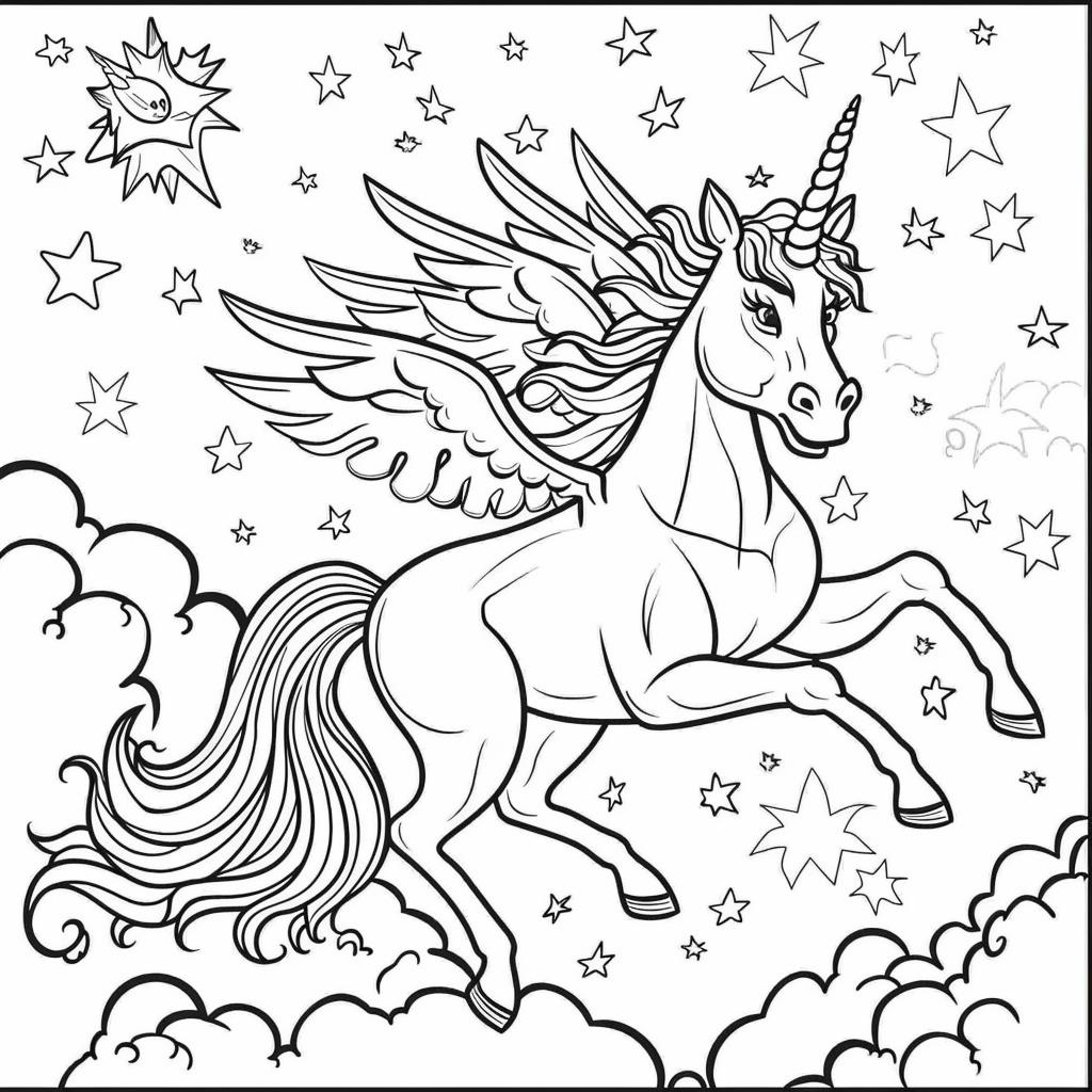 Unicornio dibujos para colorear