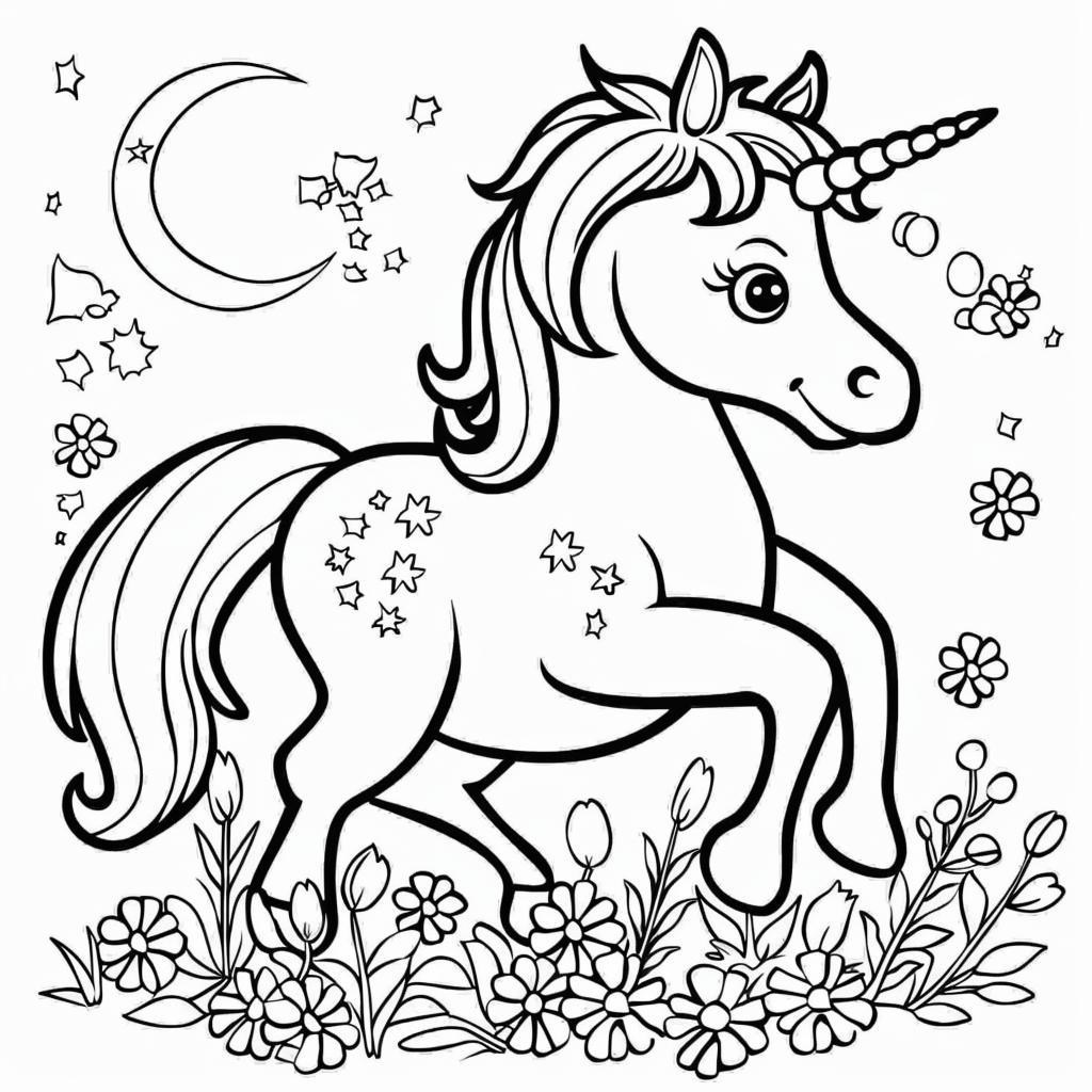 Unicornio dibujos para colorear