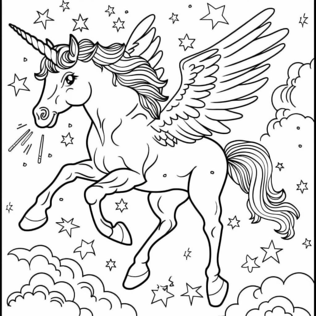 Unicornio dibujos para colorear