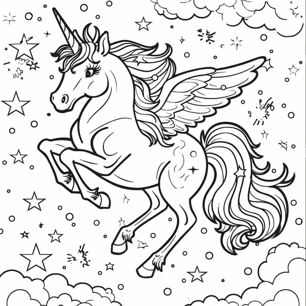 Unicornio dibujos para colorear