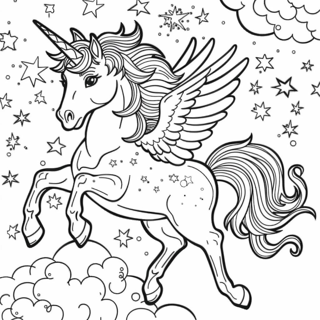 Unicornio dibujos para colorear
