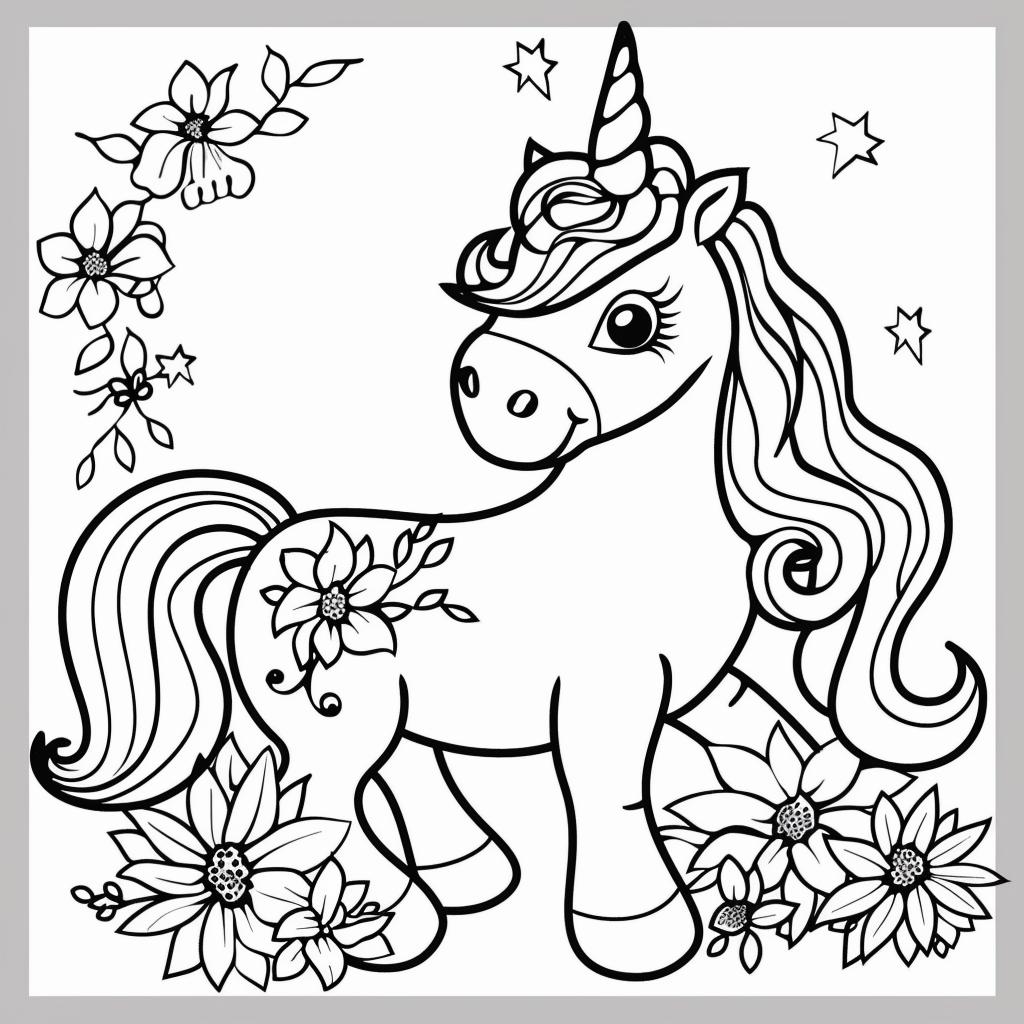 Unicornio dibujos para colorear