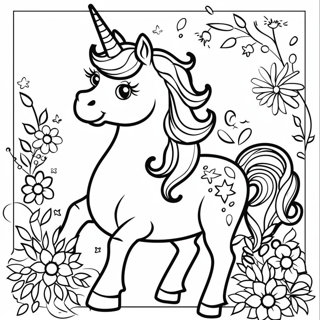 Unicornio dibujos para colorear