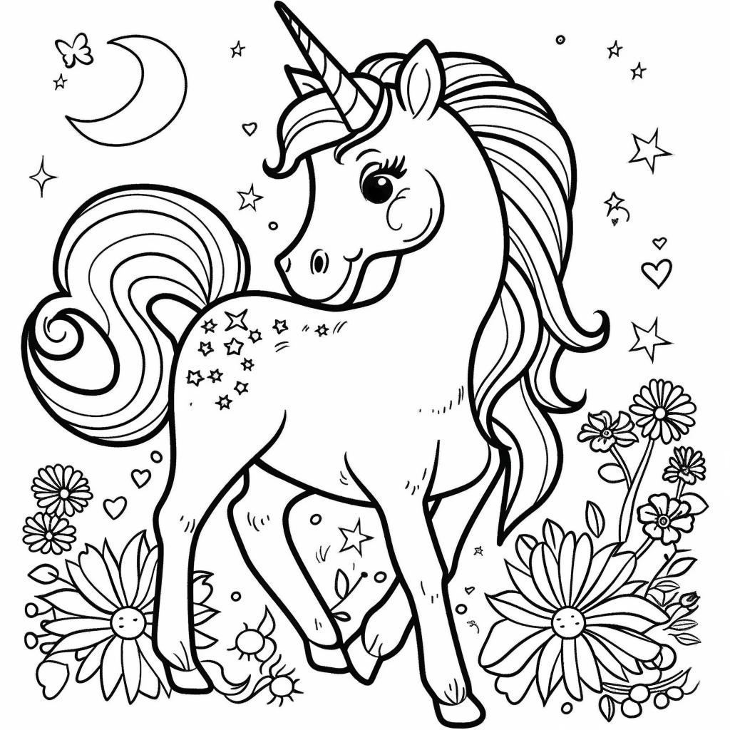 Unicornio dibujos para colorear