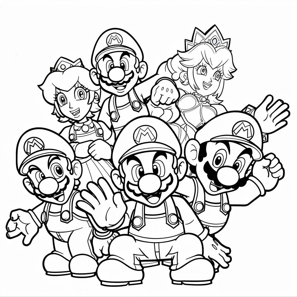 Mario Bros dibujos para colorear