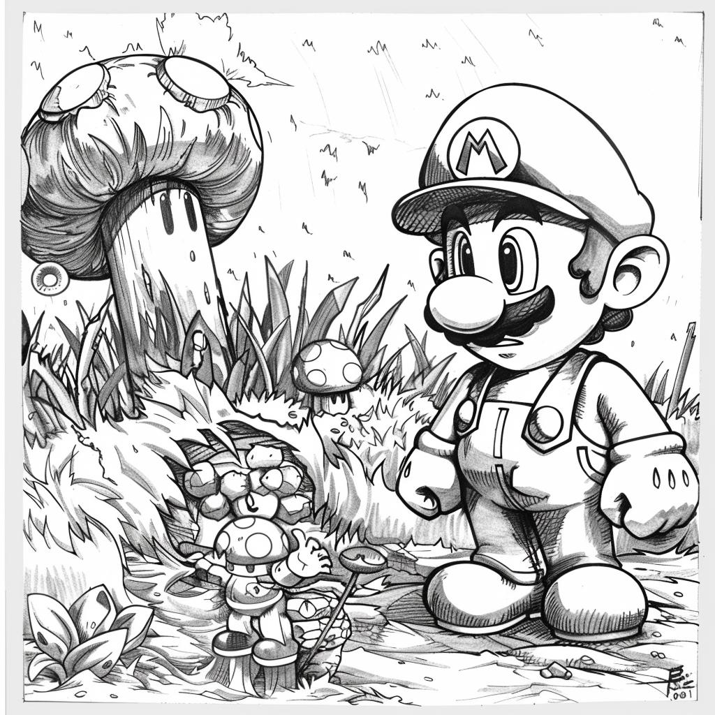 Mario Bros dibujos para colorear