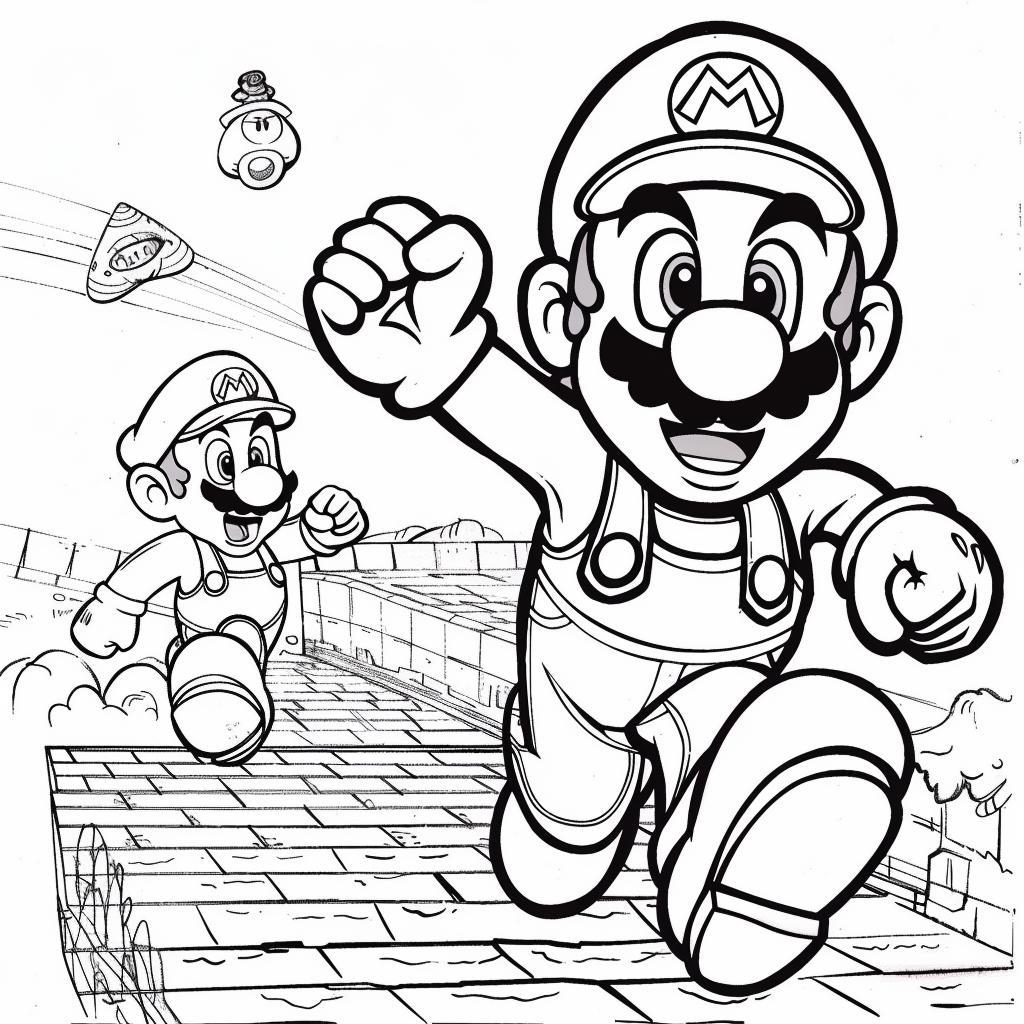 Mario Bros dibujos para colorear