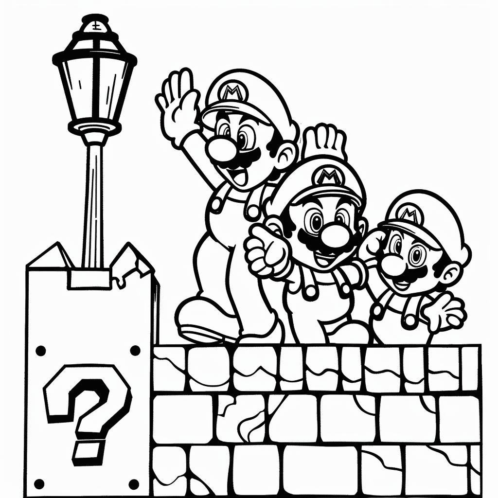 Mario Bros dibujos para colorear