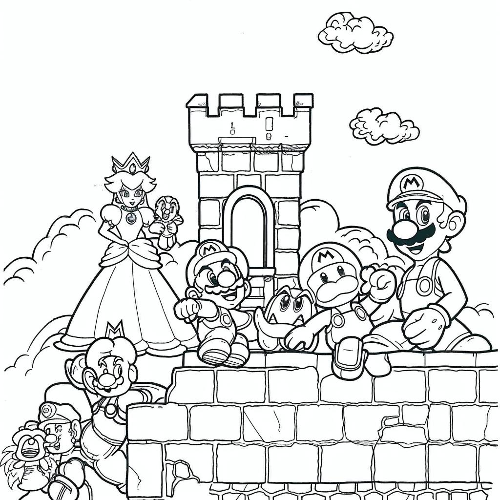 Mario Bros dibujos para colorear