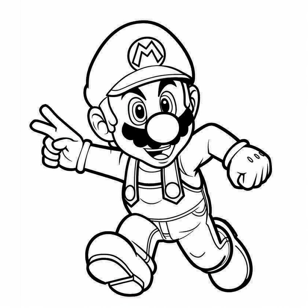 Mario Bros dibujos para colorear