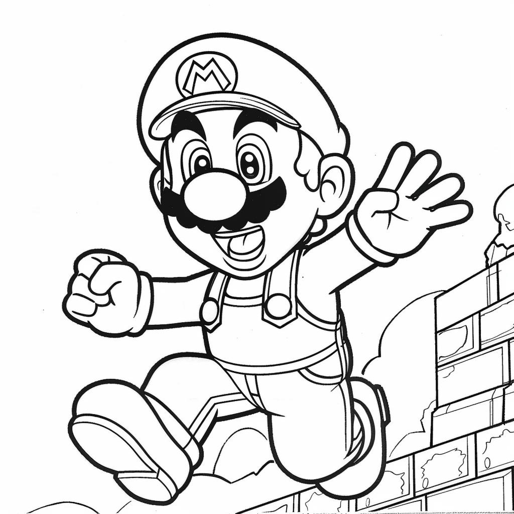 Mario Bros dibujos para colorear