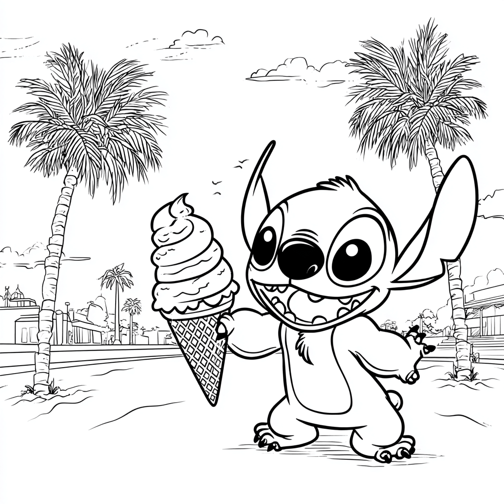 stitch para colorear​