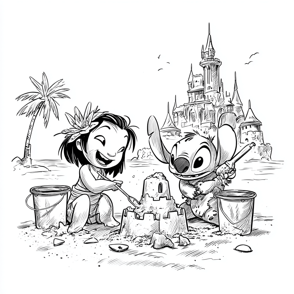 lilo y stitch dibujo para colorear