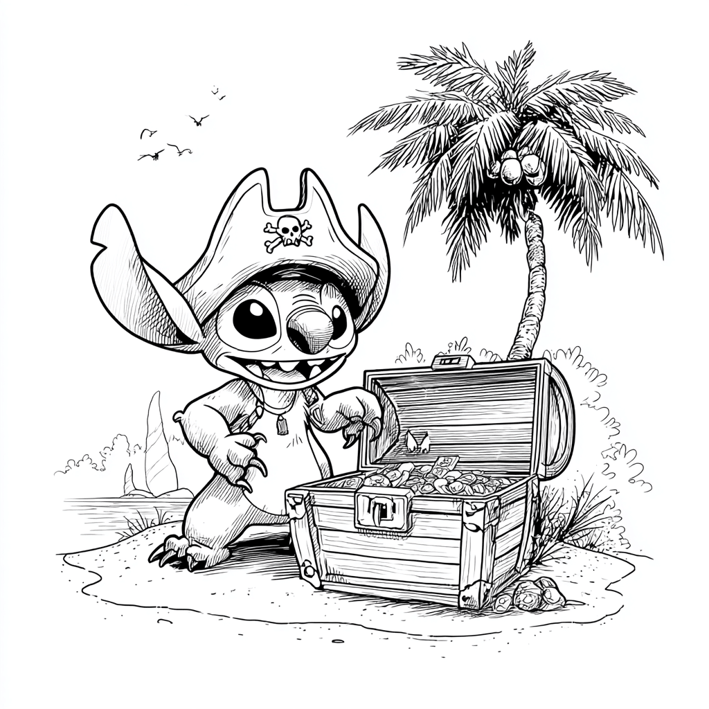imagenes de stitch para colorear tiernas